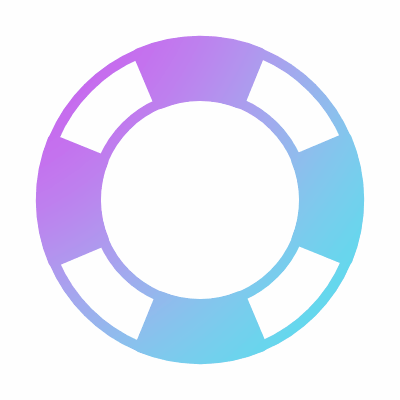 Lifebuoy, Animated Icon, Gradient