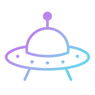 Ufo, Animated Icon, Gradient