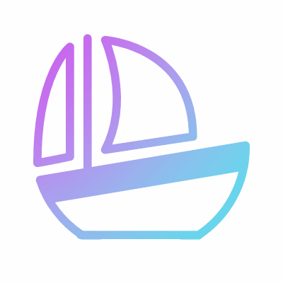 Sailboat, Animated Icon, Gradient