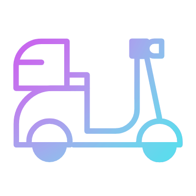 Moped, Animated Icon, Gradient