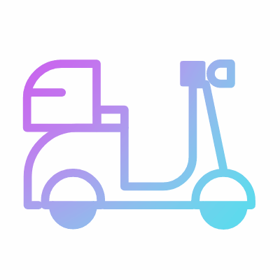 Scooter, Animated Icon, Gradient