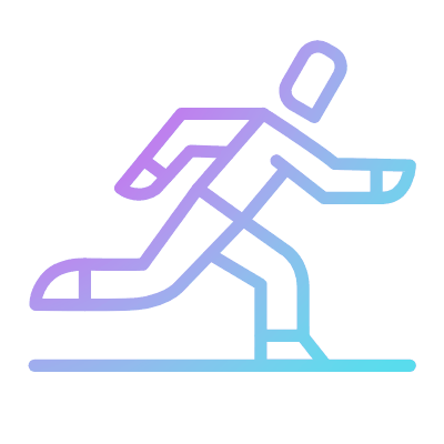 Running, Animated Icon, Gradient