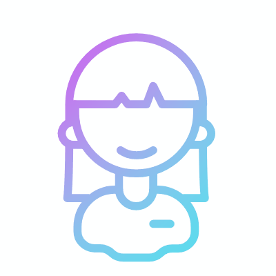 Girl, Animated Icon, Gradient
