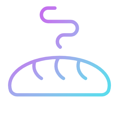 Bread, Animated Icon, Gradient
