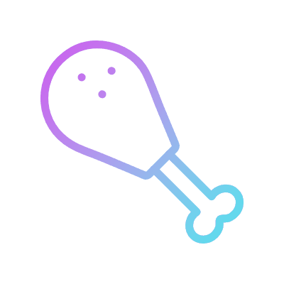 Meat, Animated Icon, Gradient