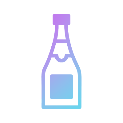 Champagne, Animated Icon, Gradient