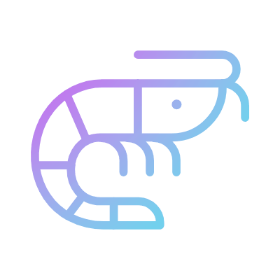 Shrimp, Animated Icon, Gradient