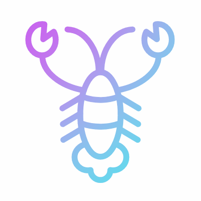 Lobster, Animated Icon, Gradient