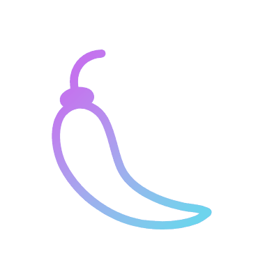 One Chili Pepper Spicy, Animated Icon, Gradient