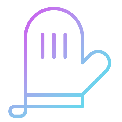 Oven Mitt, Animated Icon, Gradient