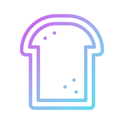 Bread, Animated Icon, Gradient