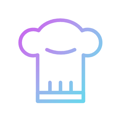 Cooking Hat, Animated Icon, Gradient