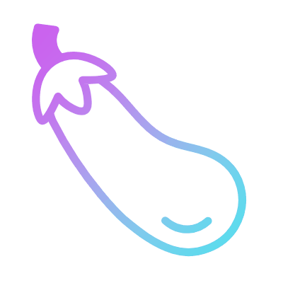 Aubergine, Animated Icon, Gradient