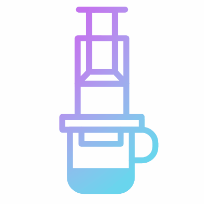 Aeropress Coffee, Animated Icon, Gradient
