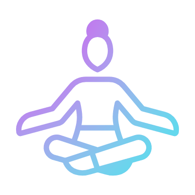 Meditation, Animated Icon, Gradient
