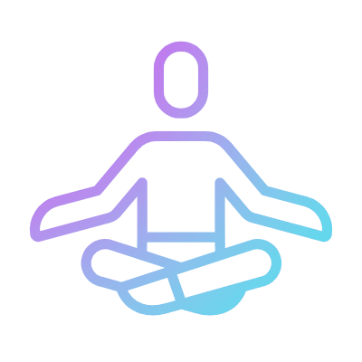 Meditation, Animated Icon, Gradient