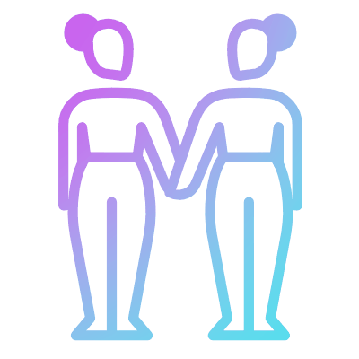 Women Couple, Animated Icon, Gradient