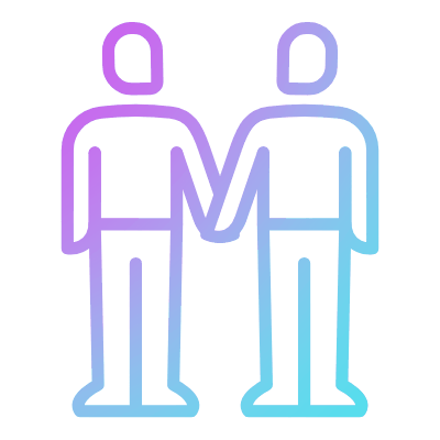 Men Couple, Animated Icon, Gradient
