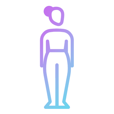Woman Standing, Animated Icon, Gradient
