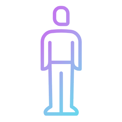 Man Standing, Animated Icon, Gradient