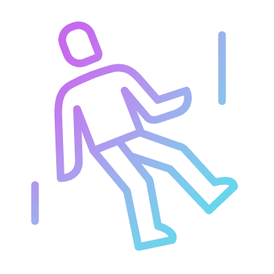 Falling Person, Animated Icon, Gradient