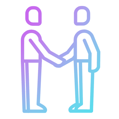 People Handshake, Animated Icon, Gradient