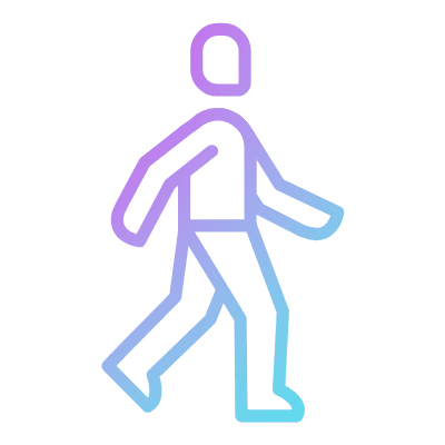 Walk, Animated Icon, Gradient