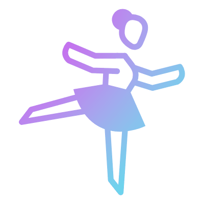 Ballet Dancer, Animated Icon, Gradient