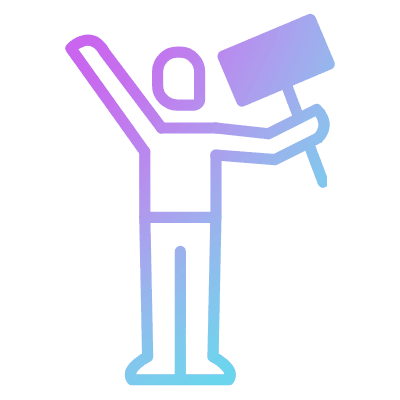 Protest, Animated Icon, Gradient