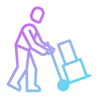 Delivery Trolley, Animated Icon, Gradient