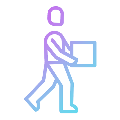 Person Delivery, Animated Icon, Gradient