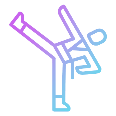 Karate, Animated Icon, Gradient