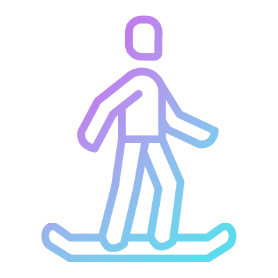 Snowboard, Animated Icon, Gradient