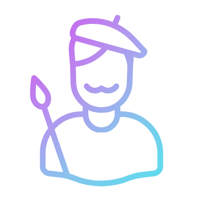 Man Painter, Animated Icon, Gradient