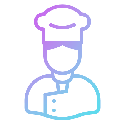 Man Cook, Animated Icon, Gradient