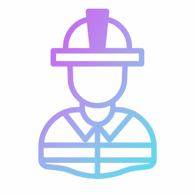 Man Fireman, Animated Icon, Gradient