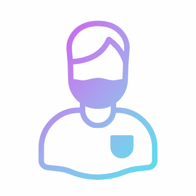 Man Face Mask, Animated Icon, Gradient
