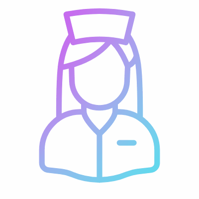 Woman Nurse, Animated Icon, Gradient