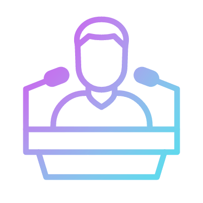 Man Lecturer, Animated Icon, Gradient