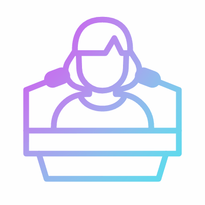 Woman Lecturer, Animated Icon, Gradient