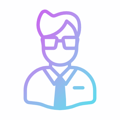 Man Intern, Animated Icon, Gradient