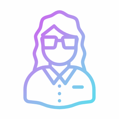 Woman Intern, Animated Icon, Gradient