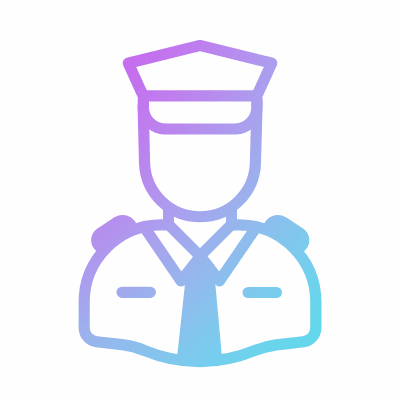 Man Policeman, Animated Icon, Gradient