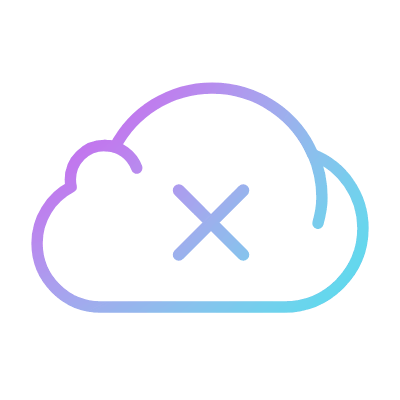 Cloud Error, Animated Icon, Gradient
