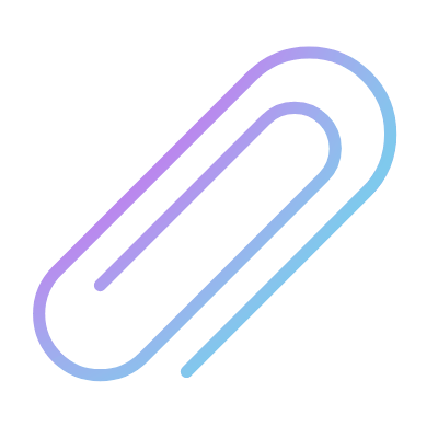 Paperclip, Animated Icon, Gradient