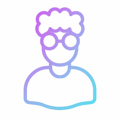 Man Nerd, Animated Icon, Gradient