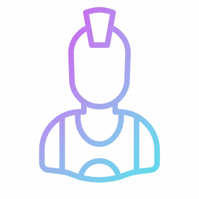 Man Punk, Animated Icon, Gradient