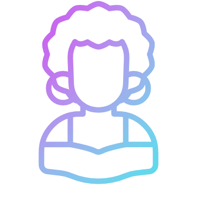 Woman Afro, Animated Icon, Gradient