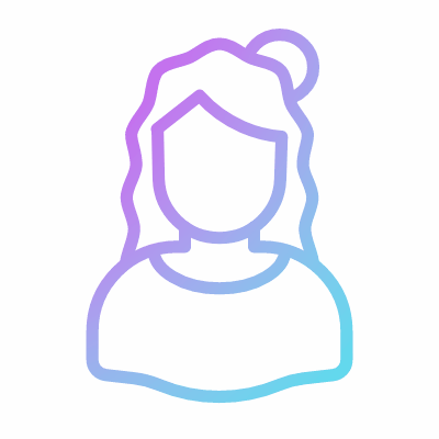Woman Casual, Animated Icon, Gradient