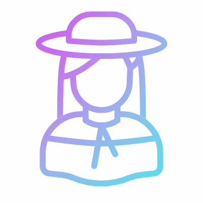 Woman Boho, Animated Icon, Gradient